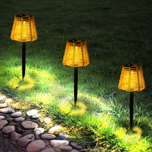 New rattan iron art solar lawn lights