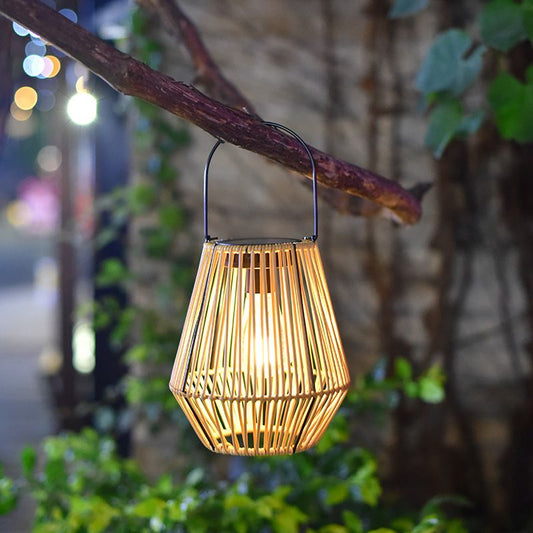 Solar rattan lamp