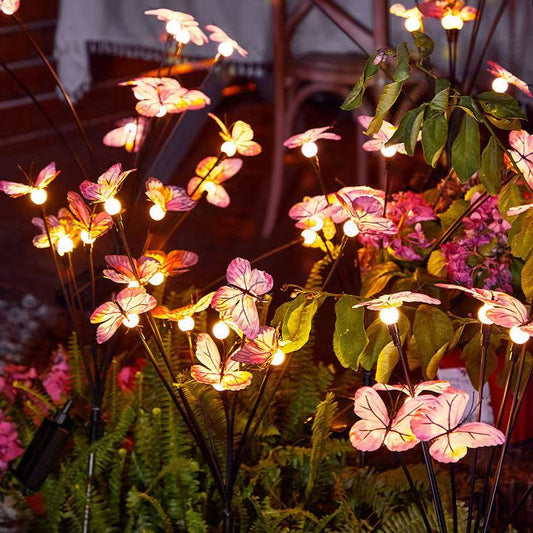 Solar firefly butterfly light